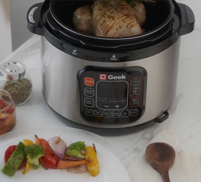 Geek Chef 12 in 1 Electric 8 Quart Oval Pressure Cooker Pot with