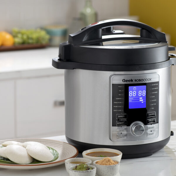Cook fluffy Idly's with Geek Robocook Automatic Electric Pressure cooker