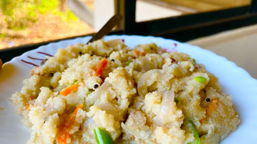 Rice upma just like the way you mom makes it