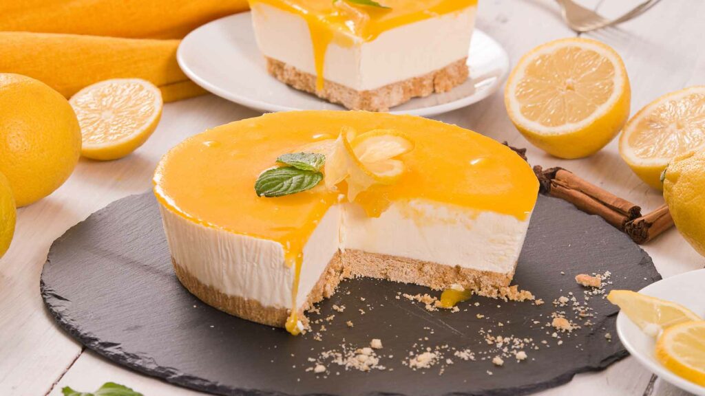 Lemon curd cheese cake