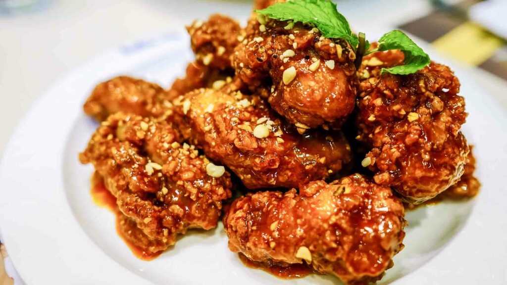 Spicy korean fried chicken